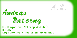 andras materny business card